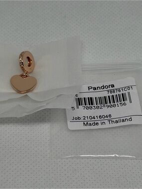 Pandora Rose Gold Engravable Heart Charm 788761C01